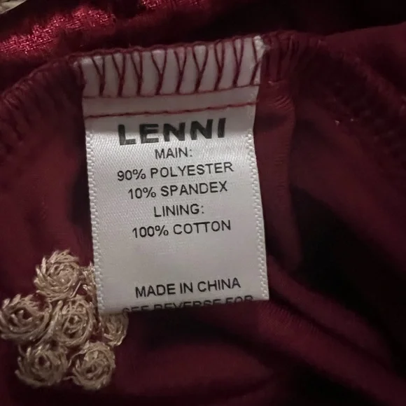 LENNI The Label Chromatic Velvet Jumpsuit in Wine Red Size XS - Picture 9 of 12